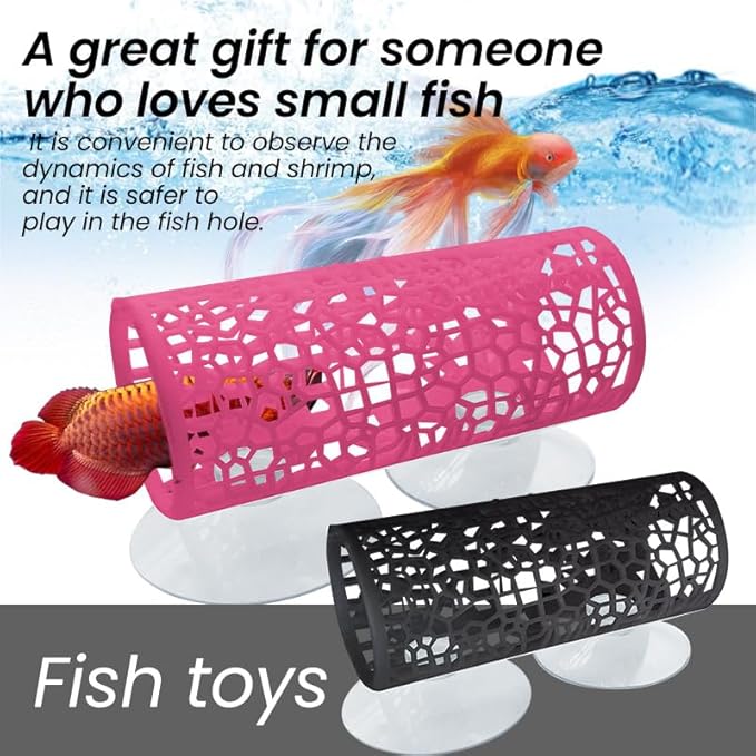 Betta Fish Hammock with Suction Cup - Plastic Aquarium Hideout & Resting Leaf for Betta Fish Tank, Decorative Shelter to Reduce Stress, Easy to Install (Green)