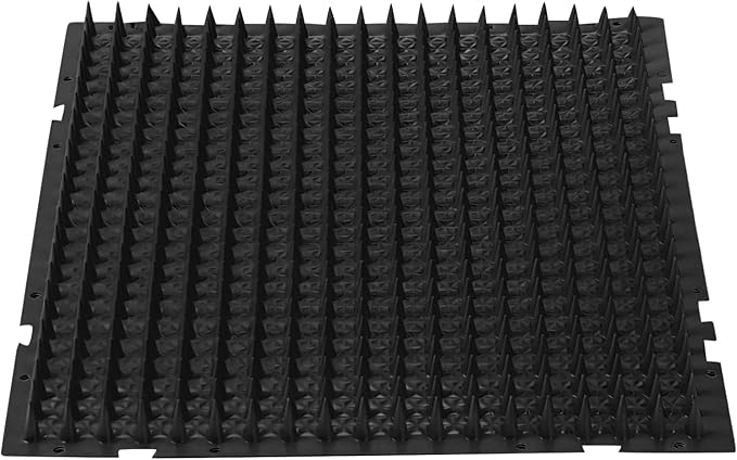 Cat Repellent Outdoor Mat Cats Dogs Plastic Bendable, Spiked Deterrent Training Repellent Pet Mats with Spikes for Indoor Outdoor Supplies, Keep Cats Out of Yard Permanently, 16 x 13 Inch (Black)