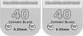 2 Pack Detachable Pet Dog Grooming Clipper Ceramic Blade,Compatible with Andis Size 40 Cut Length 1/100"(0.25mm),Compatible with Oster A5,Wahl KM Series Clippers