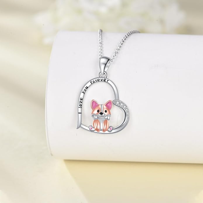 KZX Cat/Dog/Phoenix/Eagle/Whale/Shark/Puffin/Starfish/Chicken/Butterfly/Owl/Bee/Frog/Seahorse Necklace Sterling Silver Animal Pendant Jewelry Gift for Women