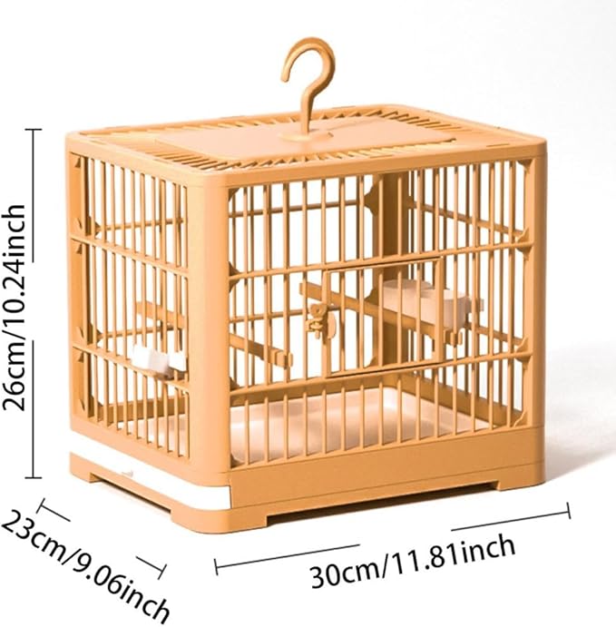 2026 New Bird Carrier Cage, Travel Bird Cage, Portable Bird Carrier, Small Birds Lightweight Parrots Cage, Detachable Tray Hook Handle Easy Transport Bird House for Travel Outdoor (Green)