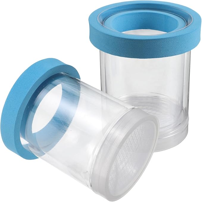 Happyyami 2pcs Fish Breeder Box Aquarium Isolation Box with Suction Cups Floating Acrylic Hatchery Incubator for Guppy Fry Betta Fish Tank Breeding Supplies