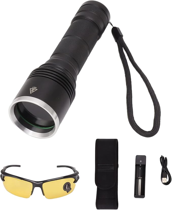 365nm UV Flashlight, 5800mAh Practical Rechargeable USB Black Light Pet Urine Detector for Oil Leak for Fluorescence Detection