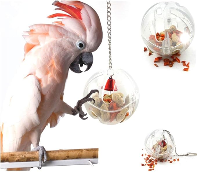 Parrot Creative Foraging Systems Foraging ball- Bird Intelligence Growth Cage Acrylic Box Toys (A)