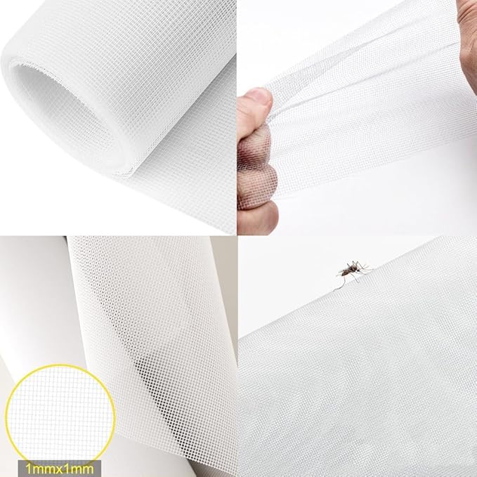 Cat Balcony Net Window Screen Mesh with Zipper Opening,Cat Safety Net Anti-Falling Netting for Balcony Window,Anti-Mosquito Insect Fly Screen Fiberglass Mesh (Black,24x31inch)