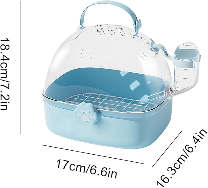 Hamster Carrier,PVC Hamster Travel Cage With Drinker | Bird Carrier Accessories - Spacious Design For Sparrows Macaws Parakeets Chinchillas Parakeets Cockatiels