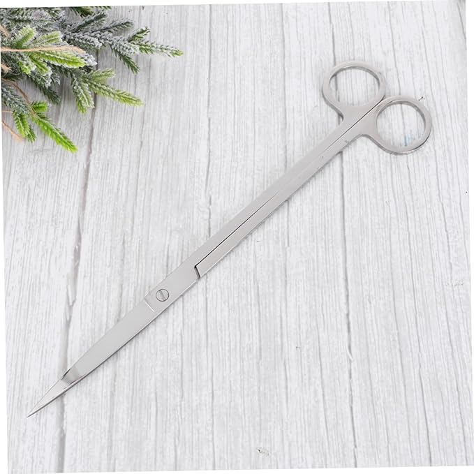 NOLITOY Ergonomic 25cm Aquatic Plant Tongs Scissors for Fish Tank Cleaning Steel Tank Plant Tool