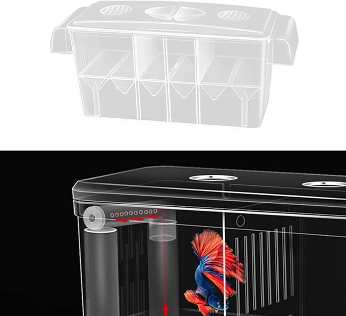 Hanging Breeding Tanks for Aquarium Small Fish Isolation Box Hatchery for Clear Spawning Aquarium Breeding Box with Detachable Wall