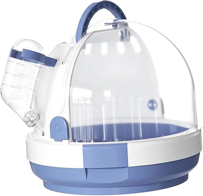 Parrot Travel Cage Bird Cage,Breathable,Portable,Hamster Carrier Cage,Small Animal Carry Case for Lovebirds Hedgehog Travel, Blue