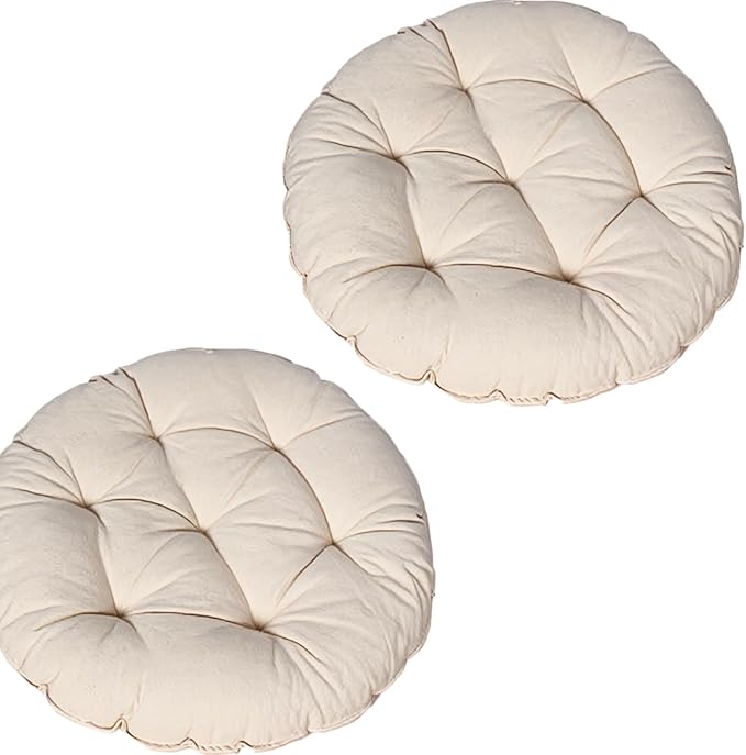 2 Pcs Cat Pillow Cushions, Cat Pillow Bed, Soft Fluffy Pet Pillows for Cats and Small Dogs, Washable Round Tufted Cushion Mat, 16.9 Inch Diameter, 2.4 Inch Thick