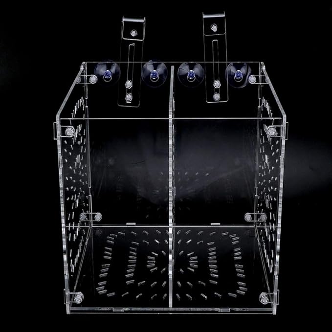 Fish Tank Breeding Box Aquarium Isolation Box Transparent Acrylic Fish Tank Incubation Box for Aggressive Injured Sick Fish Shrimp 15x15x15cm 30x15x15cm 20x20x20cm (20MC *20CM*20CM)
