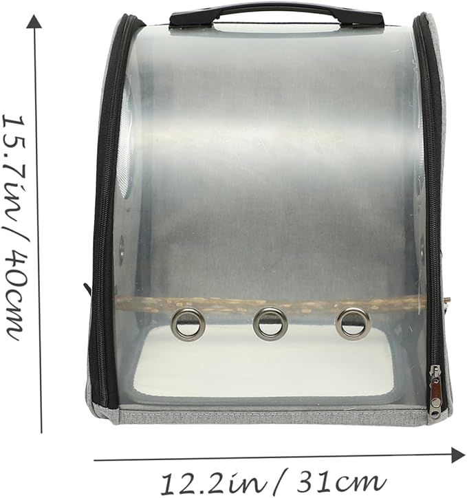 Yardwe Bird Carrier for Travel Parrot Backpack with Window Comfortable Pet Bird Cage Bag