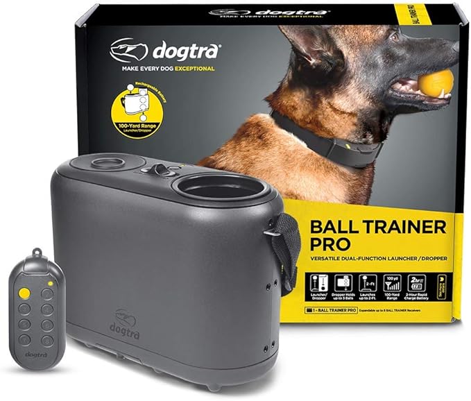 Dogtra Ball Trainer PRO Rechargeable 100-Yard Dual-Function Launcher/Dropper for Immediate Rewarding Training