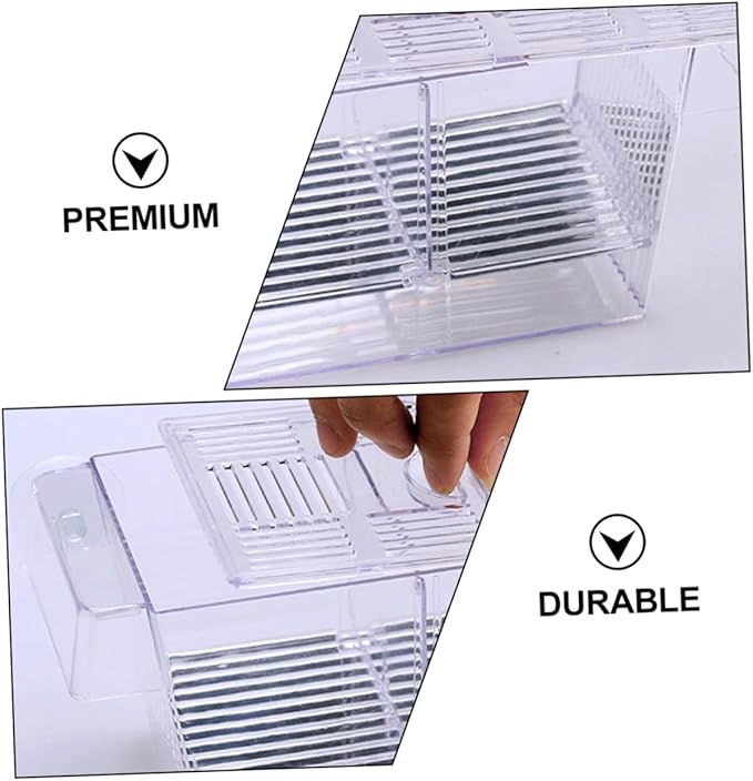 balacoo Portable Fish Tank Fish Breeding Box for Aquarium Floating Breeding Box Suction Cup Incubation Container Breeder