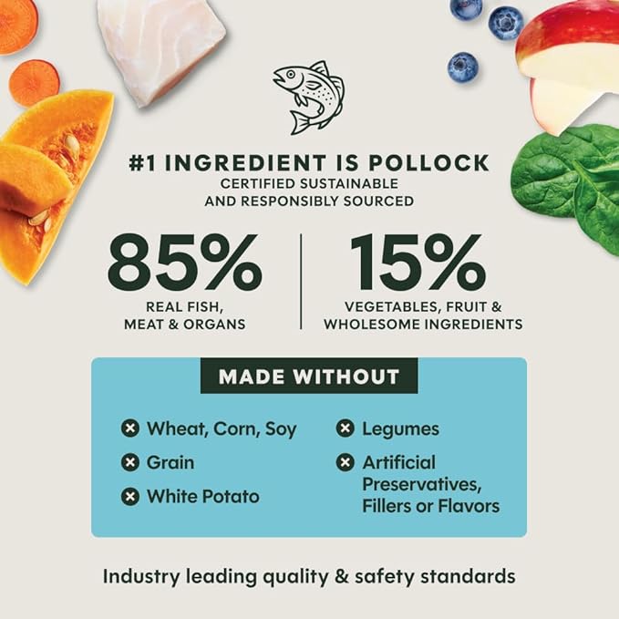 Instinct Freeze-Dried Meals, FreshDried Bites, Natural Dog Food, Grain-Free - Wild-Caught Pollock, 24 oz. Bag