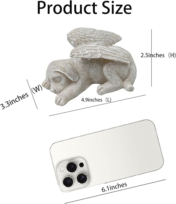 Small Dog Memorial Gifts for Loss of Dog,Resin Pet Memorial Statues,Forever My Guardian Angel Memorial Gifts