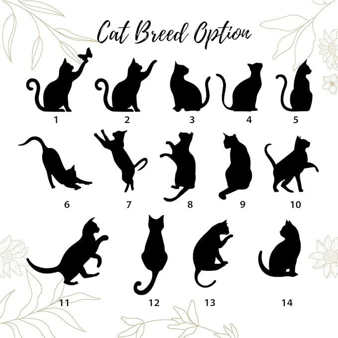 NAZENTI Personalized Cat Memorial Suncatcher, Loss of Pets Hanging Ornament, Custom Cats Remembrance Gifts, Sympathy Gift, Bereavement Gifts Cats, Cat Wind Chimes Memorial, Pet Owner