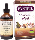AMBER NATURALZ Pyntril Peaceful Mind Herbal Supplement for Dogs, Cats, Birds, Guinea Pigs, and Rabbits | Herbal Pet Supplement for Relaxation | 4 Fluid Ounce Glass Bottle | Manufactured in The USA