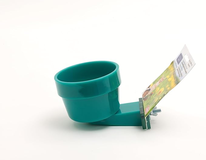 Lixit Quick Lock Cage Bowls for Small Animals and Birds. (10oz, Teal)