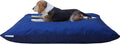Dogbed4less Shredded Memory Foam Pillow Dog Bed with Waterproof Liner and Machine Washable Cover (Blue Nylon, Large 48"X29")
