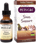 Amber NaturalZ Pet C&C Herbal Supplement for Dogs, Cats, Birds, Guinea Pigs, and Rabbits | Pet Herbal Supplement for Healthy Sinus | 1 Fluid Ounce Glass Bottle |Manufactured in The USA