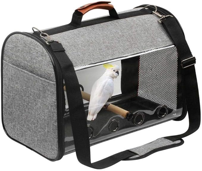 Bird Carriers Bird Travel Carrier Transparent Bird House Portable Parrot Tote Backpack With Double Zipper Design Bird Cage 1Pcs