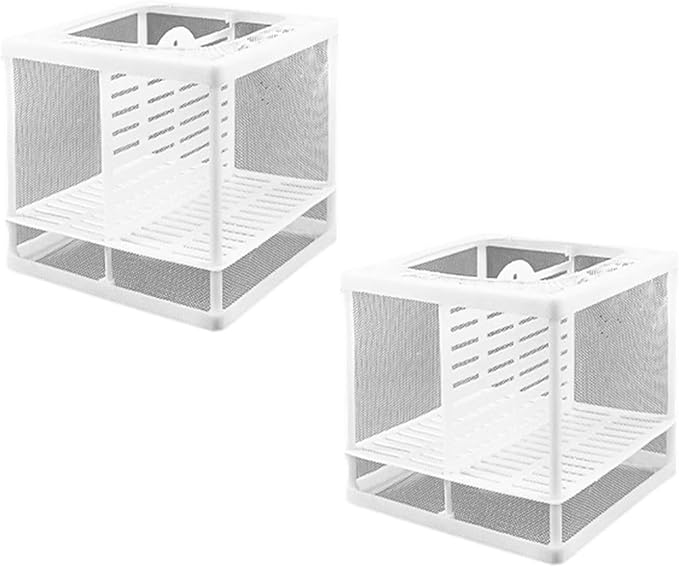 2Pcs Aquariums Breeding Tanks with Secure Suction Cup Baby Fish Insulated Net for Fry and Shrimp Spawning Hatching Spawning Box for Aquariums Baby Fish