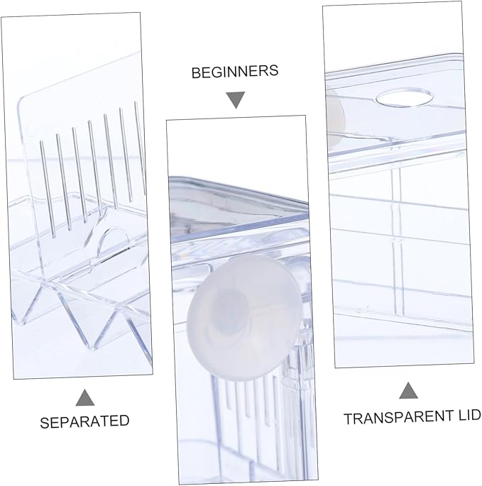 MERRYHAPY Breeding Tank Isolation Box for Fish Transparent Hatchery Suction Cups Efficient Fish Breeding Incubator for Aquariums and Shrimp Care