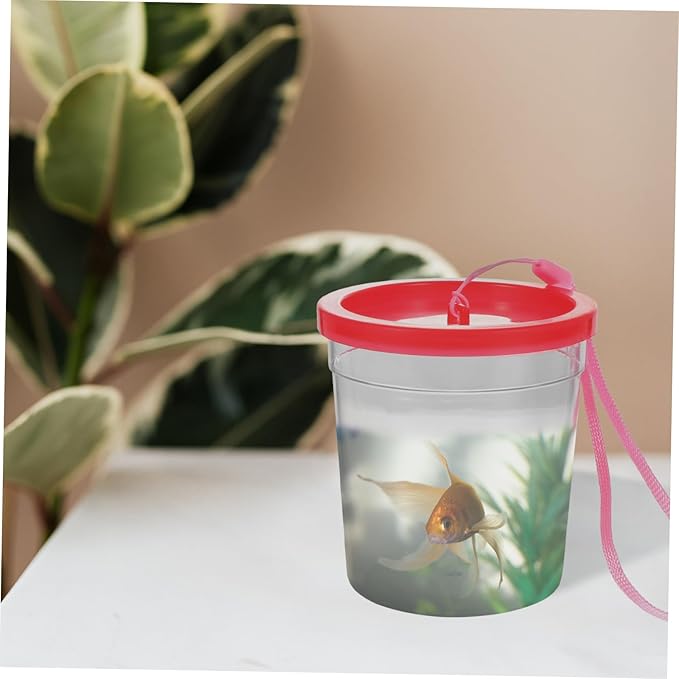 1pc Box Turtle Tank Mini Spider Habitat Pet Acrylic Nature Exploration Cage Mini Fish Fedding Cup Transparent Cup Reptile Pet Feeding Container Transport Vehicle Betta Fish Plastic