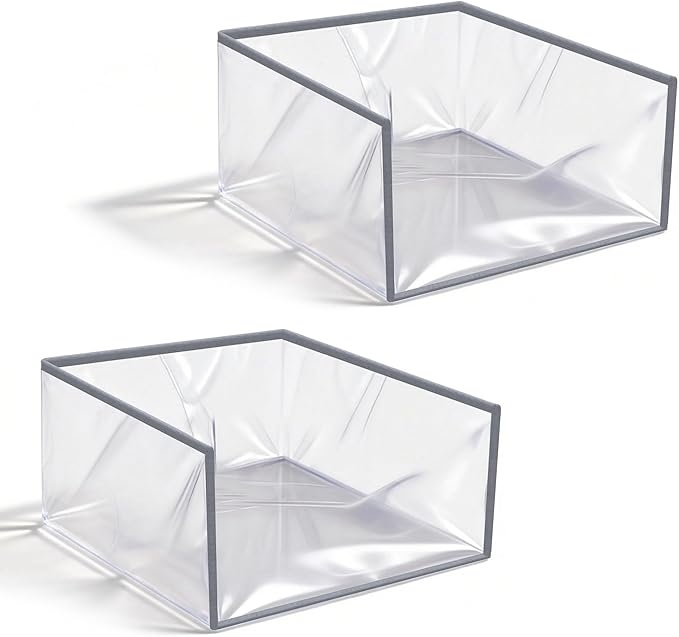 Aokeyee 2PCS Replaceable PVC Waterproof Mat for Cat Litter Box Enclosure Splash Guard, Easy Clean Light Weight Plastic Sheets, Large Pee Shield for Anti-Leakage