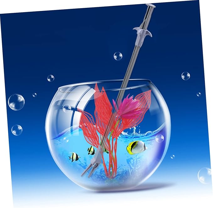 FRCOLOR 2pcs Aquatic Clip Cleaning Tweezers for Fish Tank Maintenance Tools for Easy Aquatic Plant Care and Fish Feeding and User-Friendly