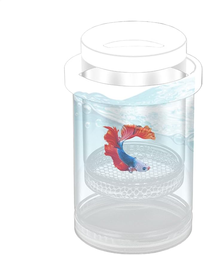 Floating Fish Isolation Box for Fish Tank, Floating Aquarium Breeder Hatching Box Clear Egg Isolation Net Incubation Boxes for Clownfishes Betta Guppy