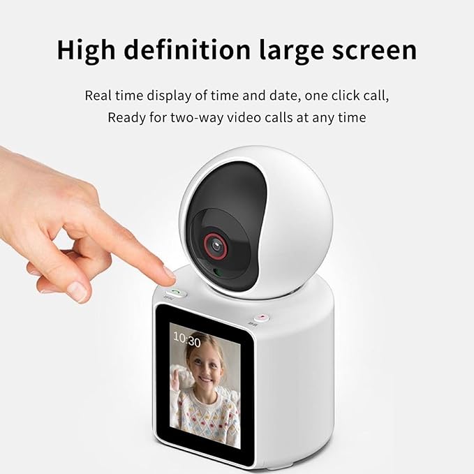 Video Calling Camera with 2.8 inch HD Screen Voice Assistant, 1080P Indoor Home Security Camera, Indoor Home Pet/Nanny/Baby/Elder/Dog Camera with Phone App