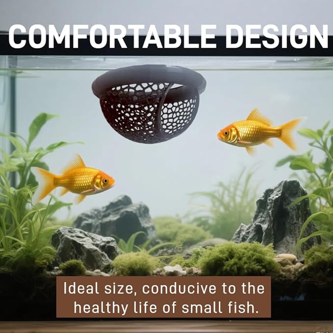 Laoha 2 PCS Floating Betta Hammock & Shrimp Shelter – 3D Printed Aquarium Decor with Feeding Ring, Safe Resting Spot for Betta Fish, Shrimp and Small Fish