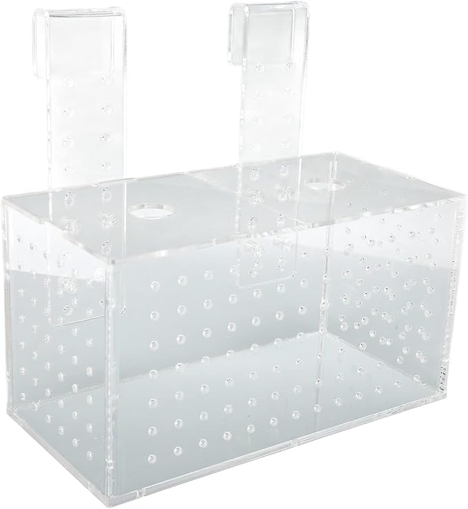 Fish Breeding Isolation Box, Acrylic Aquarium Hatchery with Transparent Lid, Adjustable Hook Installation for Fish Tank, Guard Small Fish from Attack with Hole Design for Better Wa (20 * 10 * 11CM)