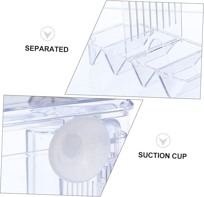 Breeding Tank Aquarium Isolation Box Fish Hatchery Box for Safe Fry Separation and Improved Survival Rate Water Design Dual Chamber Setup