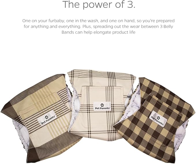 Pet Parents® Washable Belly Bands for Male Dogs (3pack) + Extendrs® of Durable Dog Diapers Male, Premium Male Dog Diapers & Dog Wraps (X-Small, Oxford)