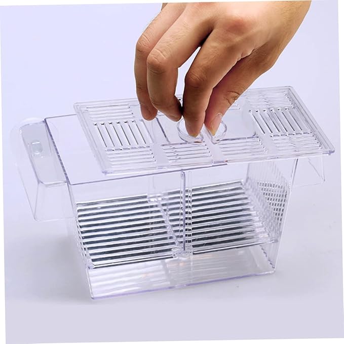 balacoo Portable Fish Tank Fish Breeding Box for Aquarium Floating Breeding Box Suction Cup Incubation Container Breeder