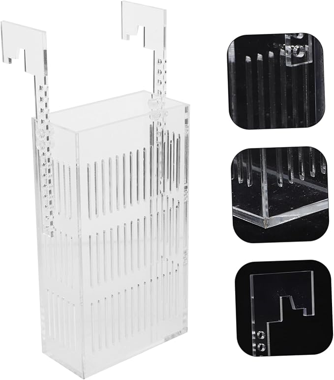 Kisangel Acrylic Fish Breeding Box Separator Shrimp Incubator for Aquarium Prevents Adult Fish Compact Hanging Isolation Tank