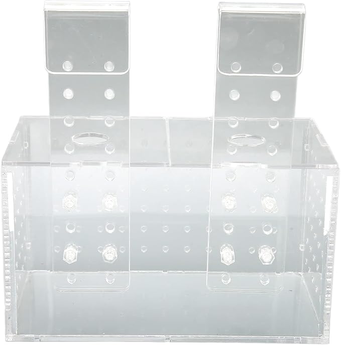Fish Breeding Isolation Box, Acrylic Aquarium Hatchery with Transparent Lid, Adjustable Hook Installation for Fish Tank, Guard Small Fish from Attack with Hole Design for Better Wa (17 * 9 * 10CM)
