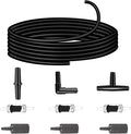 Aquarium air Pump Accessories Set-9.84/26.25/101.71 feet Aquarium Airline tubing Hose,Check valves,air Stones and connectors of I,L,T Shape (9.84 feet Hose 3 Stone 3 Check Valve 3 Connector)