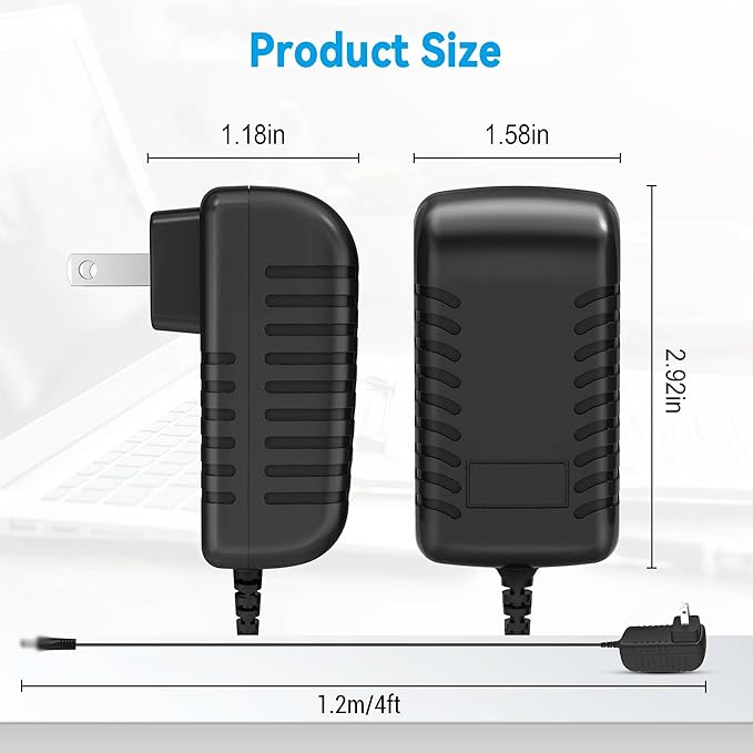 12V DC Power Supply, Replacement for Meowant Self Cleaning Cat Litter Box, Litter Box Power Cord for Meowant Self Cleaning Cat Litter Box