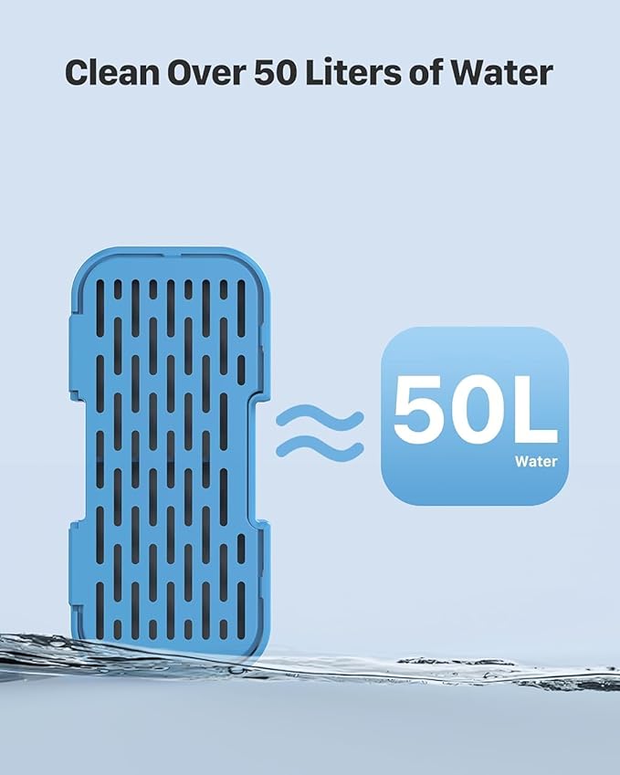 AOOGITF Official Cat Water Fountain Filters, 24 Packs(12 Filters + 12 Sponges) Cat Fountain Replacement Filters for AOOGITF Cat Fountain, with Activated Carbon Filter, Ultra-fine fiber