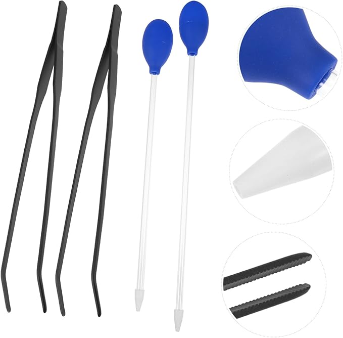 BESPORTBLE 4pcs Fish Tank Cleaning Tweezers and Waste Lightweight Aquarium Tools for Efficient Gravel and Residual Removal