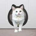 Large Cat Door, Cat Door Interior Door, No Flap Cat Door, Easy to Install, Strong Pet Door for Cat, No Training, Up to 22 LBS,Black