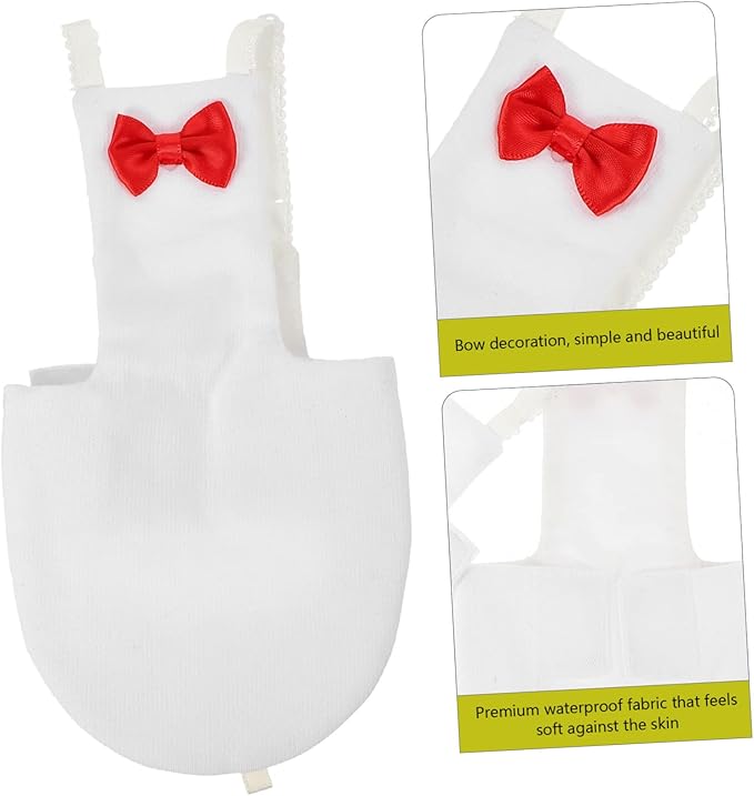 Yardwe Flight Bird Diaper Suit for Parrots Washable Nappy for Cockatiels Parakeets and Pigeons Soft Material Eye-catching Design White