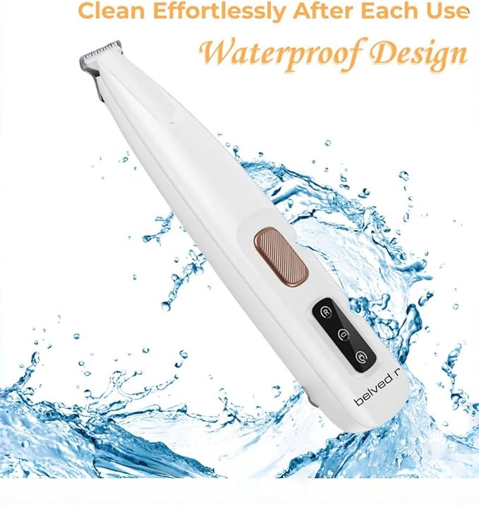 Cat Grooming Trimmer, Multifunctional Pet Hair Trimmer Waterproof Rechargeable Shaver with LED Light for Paws Eyes Ears Face Buttocks for Small Dogs and Cats