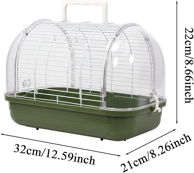 Travel Cage For Birds – Portable Carrier | Full View Cockatiel Cage With Handle, Portable Bird Carrier For Parakeet, Conure, Cockatiel, Canary, Lovebird, Finch, Ideal Living Room, Indoor, Outdoor, Par