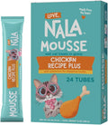 LOVE, NALA Digestive Health Chicken + Prebiotic Mousse Cat Treats – Lickable Squeeze-Up Puree, Topper or Treat – Grain-Free, 24 Pack – Human-Grade Protein, Non-GMO, No Artificial Additives