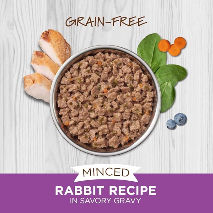 Instinct Original Minced Natural Wet Cat Food,Grain Free Recipe - Real Rabbit,3.5 oz. Cups,(Pack of 24)